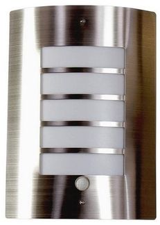 Licht-Erlebnisse Außen-Wandleuchte LYNMARK, ohne Leuchtmittel, Moderne Wandlampe mit Bewegungsmelder Edelstahl außen Eingang Tür