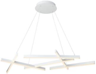 Casa Padrino Designer LED Hängeleuchte Weiß 101 x 66 x H. 5,5 cm - Luxus Kollektion