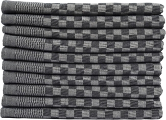 Zestri Geschirrtuch Zwirn-10er Set Grubenhandtücher 50x70 cm 100% Baumwolle Grubentücher, (10 Stück), kariert, saugstark mit Aufhänger, Geschirrhandtuch Küchenhandtücher