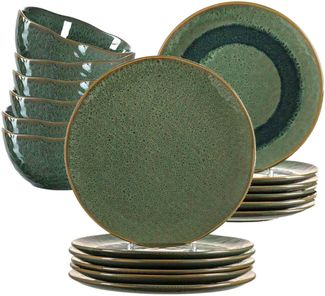 Leonardo MATERA Geschirr Tafelservice grün 18-teilig