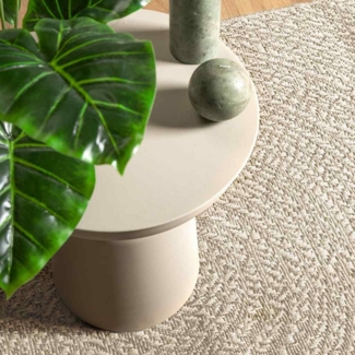 vidaXL Teppich ZIZUR Creme 240x340 cm Jute-Optik Indoor und Outdoor 4010383