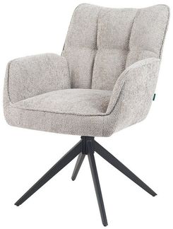 DUBI Möbel Drehstuhl Mika-Enya, Federkern, pulverbeschichtet, 360° drehbar im 2er-Set