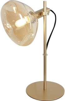 ECO Light 9530-L1 GO Tischleuchte BEUEL goldfarben Glas amber