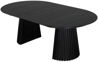 Diningtisch Andria - oval 210 x 120 cm - Eichenholz natur dunkelgrau