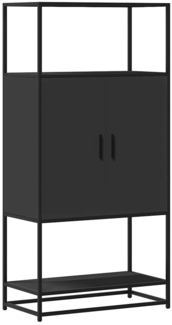 vidaXL Highboard Schwarz 68x35x139 cm Holzwerkstoff und Metall 849039