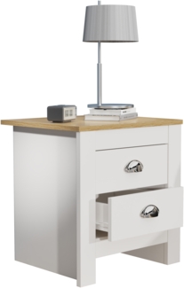 VCM Nachttisch Balusa 920337 Weiß H. 48 x B. 45 x T. 40 cm