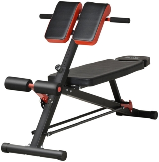 MC Star Hantelbank Multi-Hantelbank verstellbar Fitnessbank Schrägbank Bauchtrainer, (Schwarz 64 x 146 x 73,5-85 cm für effektives Training)