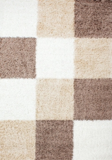 Teppium Teppich Kariert Design, Rechteckig, Höhe: 30 mm, Teppich Wohnzimmer Kariert Design Modern verschidene farben und größen
