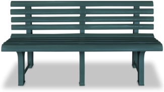 vidaXL Gartenbank 145,5 cm Kunststoff Grün 43584