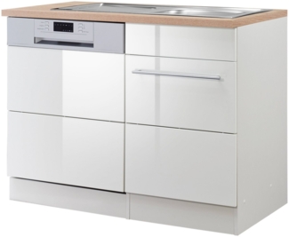 KOCHSTATION Spülenschrank KS-Wien Breite 110 cm, inkl. Möbelfront für teilintegrierbaren Geschirrspüler