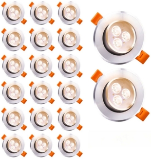 Clanmacy LED Einbaustrahler 20St. LED Spot Einbaustrahler Set Einbauleuchte Deckenleuchte