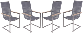 4er Set Freischwinger Pavia Hochlehner Küchenstuhl Wohnzimmer Esszimmer Stuhl