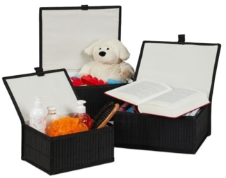 12 x Aufbewahrungskorb schwarz 10041988