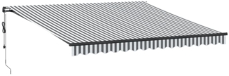 vidaXL Markise Automatisch mit LEDs Anthrazit & Weiß 400x350 cm 3215811