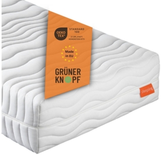 sleepling 196748 Federkern Matratze Innovation 320 Taschenfederkern | 7-Zonen Tonnentaschenfederkernmatratze | Made in EU | Ökotex 100 | Härtegrad 3 120 x 200 x 25 cm, weiß