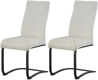 Stockholm Stuhl 2er Set - Stuhl (B/H/T): 43 x 98 x 59 cm in Creme