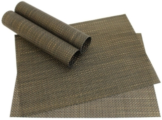 matches21 HOME & HOBBY Platzset Tischset ELEGANCE schwarz 4er Tischunterlage als Tischdeko, (4-St), modernes Esstisch Platzdeckchen als abwaschbarer Tischuntersetzer