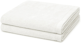 Cawö Lifestyle 2 tlg. Frottier-Set - 2 X Duschtuch (70 X 140cm) - 520 g/m2 - Weiß