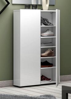 Schuhschrank >SPAZIO< (BxHxT: 73,4x115x18,6 cm) in weiß - 73,4x115x18,6 (BxHxT)