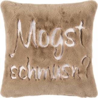 pad Kissenhülle Gaze Magst Schmusen? Taupe (40x40cm) 11409-C50-4040