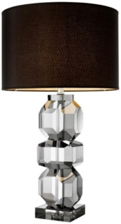 Casa Padrino Luxus Kristallglas Tischleuchte - Luxus Hotel Leuchte