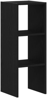 vidaXL Bücherregal Stapelbar Schwarz Eichen-Optik 30x30x80 cm 858805