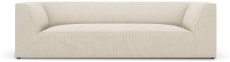 Micadoni 3-Sitzer Sofa Ruby | Bezug Light Beige | Beinfarbe Black Plastic