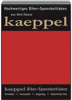 Kaeppel Biber Spannbettlaken Einfarbig Karmin 180x200 cm - 200x200 cm