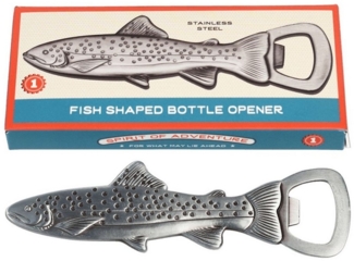 Rex London Flaschenöffner in Fischform 12,9cm Edelstahl Geschenkidee Bieröffner Mitbringsel