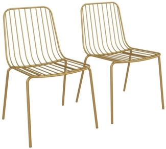 loft24 Esszimmerstuhl Caden (Set, 2 St), Metallstuhl im Retro-Design mit Sitzhöhe 45 cm