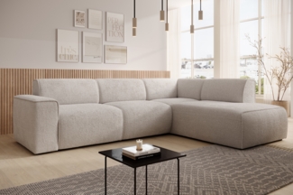 AX LIVING Couch Sofa L Form Didim L Creme – 310 cm stilvoll & bequem R