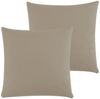 CLASS HOME COLLECTION Kissenbezüge Kissenbezüge 2er Set Kissenhüllen Sofa Bett mit Reißverschluss, (2 Stück), 100 % Baumwolle, Renforce-Qualität, Mit Reißverschluss