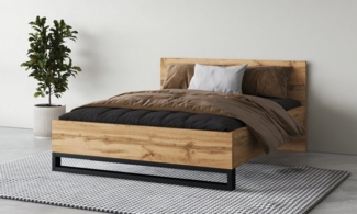 Home affaire Bettgestell Bronne, Made in Europe, mit Kufe in Metalloptik, FSC-zertifiziert, wahlweise in 3 Breiten
