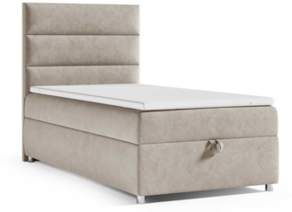 Best for Home Boxspringbett mit Bettkasten Trinity K-4 SINGLE Bonell-Matratze inkl. 7 cm Topper (Einzelbett, Polsterbett mit gepolstertes Kopfteil, Jugendbett, Kinderbett versch. Größen, 70x200 80x200 90x200 100x200 cm), verschiedene Liefermöglichkeite...