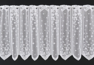 Gardinen Kranzusch Scheibengardine nach Maß Mini Quadrate, Stangendurchzug (1 St), transparent, Stablöcher,transparent,verschiedene Höhen, Breiten
