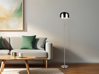 Akku Stehlampe JEFF dimmbar, per USB aufladbar, Silber Höhe 147cm