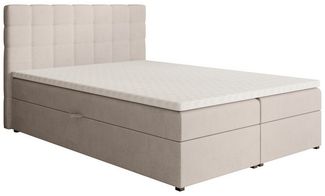Beautysofa Boxspringbett TOPIQ mit Bettkasten (Bett für Schlafzimmer), mit 2x Bettkästen, Federkernmatratze