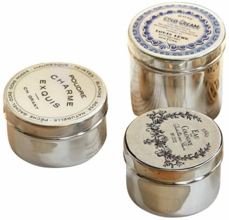 Mirabeau Badorganizer Dose 3er Set Charme Exquis antiksilber
