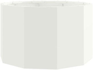 vidaXL Pflanzkübel Weiß 60 x 60 x 35 cm Stahl 883739