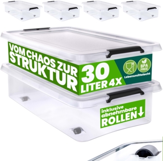 Aufbewahrungsbox, 30 Liter, 4er-Set