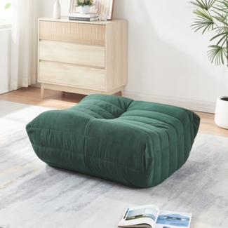 Fußhocker Kodsø 35x80x65 cm Cord Grün [en. casa]