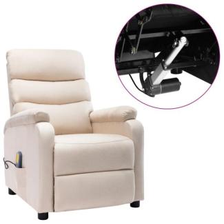 vidaXL Elektrischer Massagesessel Creme Stoff [3073703]