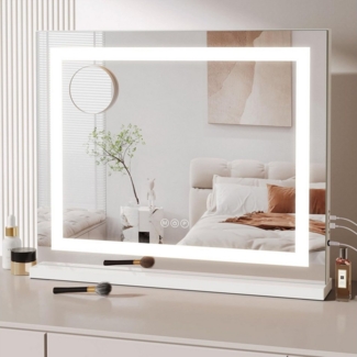 Dripex Schminkspiegel Hollywood Make-up Spiegel mit 3 Farblichtmodi USB Anschluss