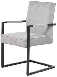 Schwingstuhl Ronaldo / Ryan, Metall, Polyester, Grau, 53 x 90 x 64 cm