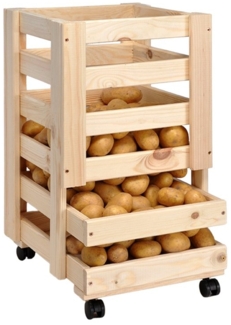 Gravidus Kartoffelkiste Holz Vorratskiste für Obst & Kartoffeln