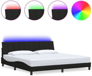 vidaXL Bettgestell ohne Matratze "Hanko" Schwarz 200x200 cm Stoff 3310484