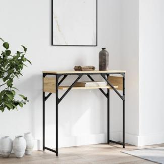 vidaXL Konsolentisch mit Ablage Sonoma-Eiche 75x30x75cm Holzwerkstoff 837798