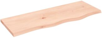 Wandregal, Hängeregal 80x30x2 cm Massivholz Eiche Unbehandelt de5890