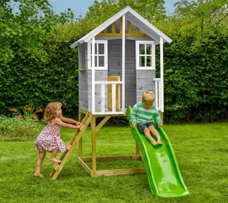 Zwerkules Valli 1 | Kinder Stelzenhaus mit Rutsche | Holz