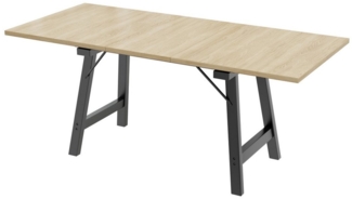 HAUSS SPOLE Esstisch Teleskop-Esstisch 140/180x80 cm, moderner, schlichter Stil, Natur (Wohnzimmertisch, Schreibtisch, Küchentisch, 1-St, in Naturfarbe), Teleskop-Esstisch 140/180*80cm